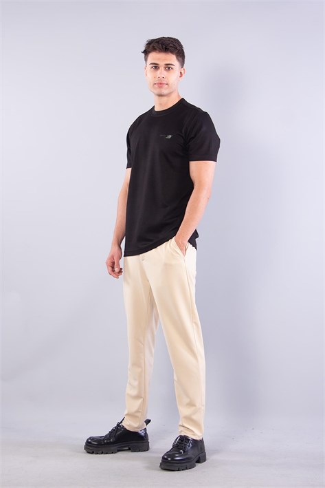 8342 Modal Overdo Yazılı O Yaka T-shirt