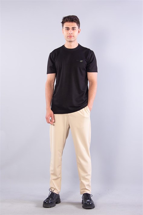 8342 Modal Overdo Yazılı O Yaka T-shirt
