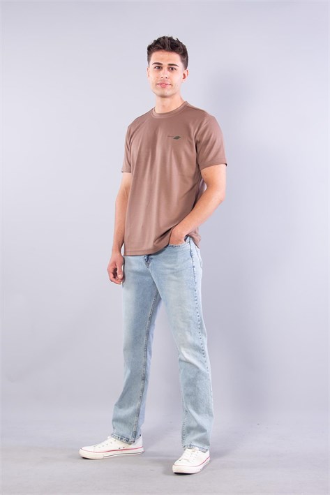 8342 Modal Overdo Yazılı O Yaka T-shirt