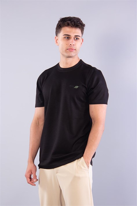 8342 Modal Overdo Yazılı O Yaka T-shirt