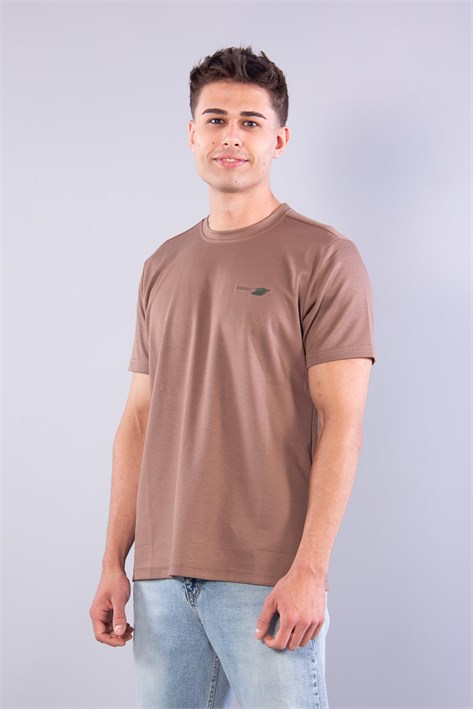 8342 Modal Overdo Yazılı O Yaka T-shirt