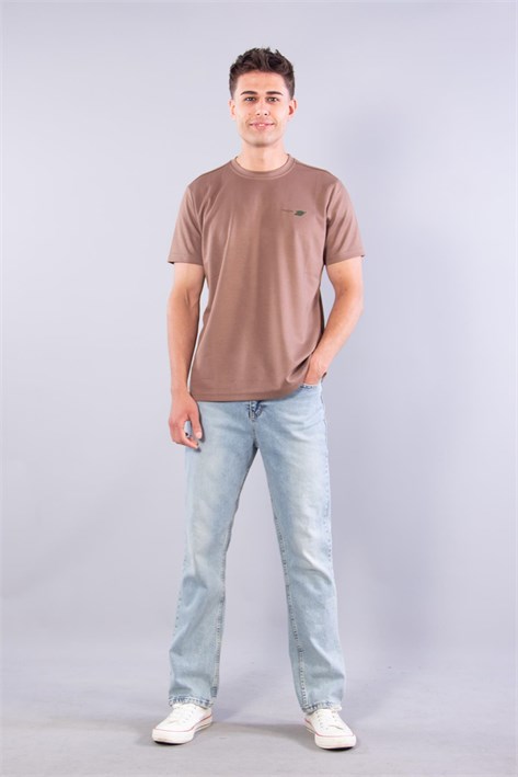 8342 Modal Overdo Yazılı O Yaka T-shirt