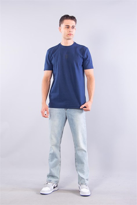8376 O Yaka İnterlok Netsun Enjeksiyon Baskılı T-shirt