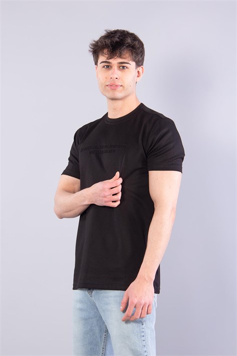 8377 All Those Moment Till Kabartma Baskılı O Yaka Modal T-shirt