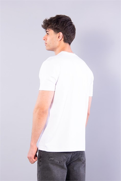 8377 All Those Moment Till Kabartma Baskılı O Yaka Modal T-shirt