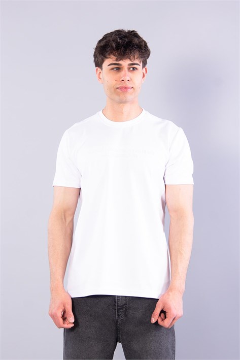 8377 All Those Moment Till Kabartma Baskılı O Yaka Modal T-shirt