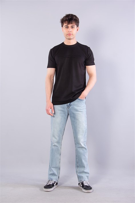 8377 All Those Moment Till Kabartma Baskılı O Yaka Modal T-shirt