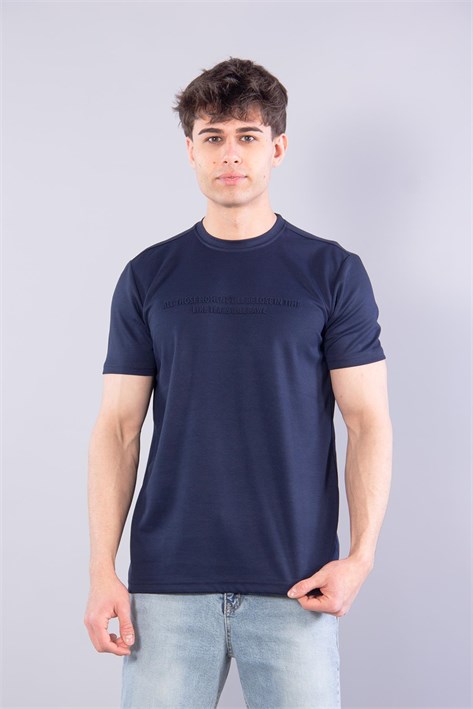 8377 All Those Moment Till Kabartma Baskılı O Yaka Modal T-shirt