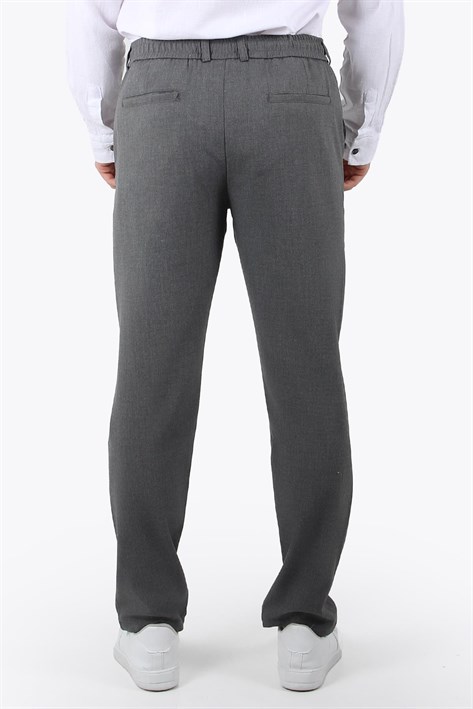 888 Yancep Beli İpli Lastikli Kumaş Jogger Pantolon