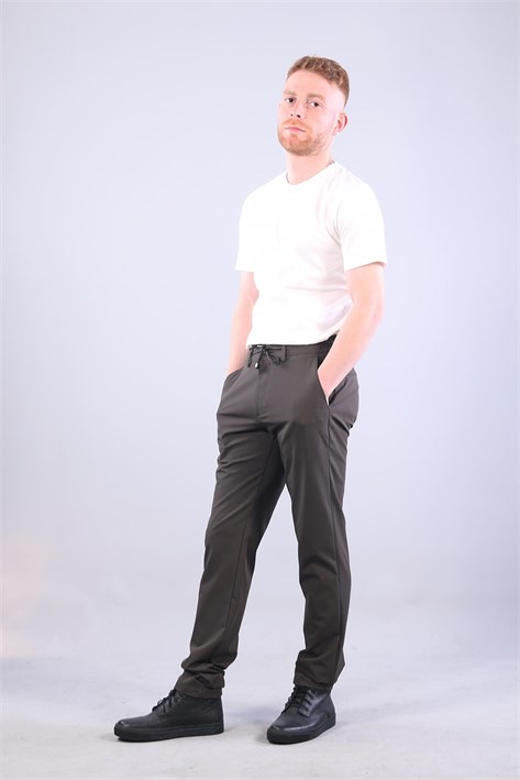 9001 Likralı Beli İpli Pantolon