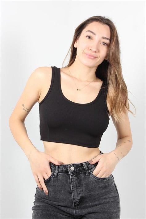 9035 Fitilli Kalın Askılı Halter Yaka Büstiyer