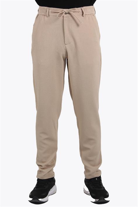 939 Tırtıklı Kumaş Beli Lastikli Pantolon