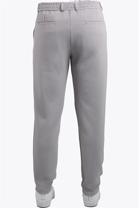 939 Tırtıklı Kumaş Beli Lastikli Pantolon