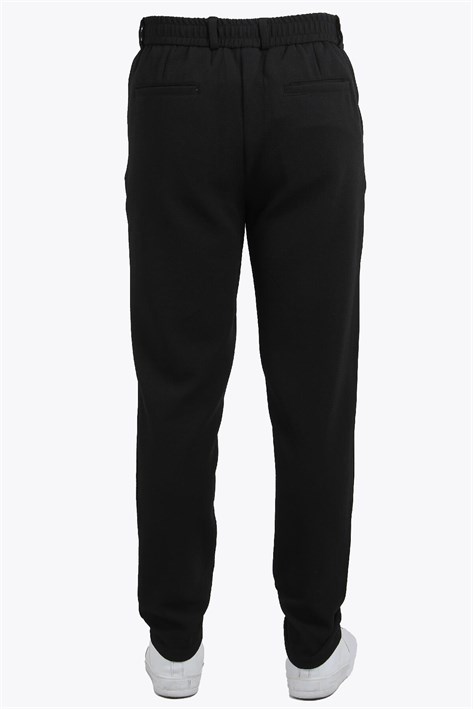 939 Tırtıklı Kumaş Beli Lastikli Pantolon