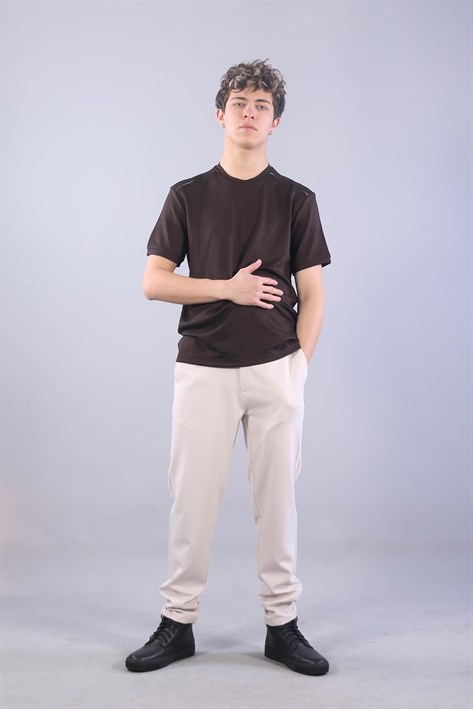 945 Diamond Beli Lastikli Jogger Pantolon