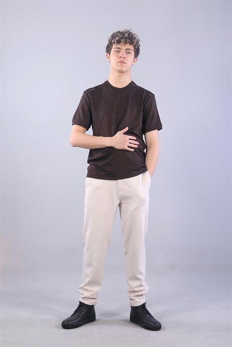 945 Diamond Beli Lastikli Jogger Pantolon