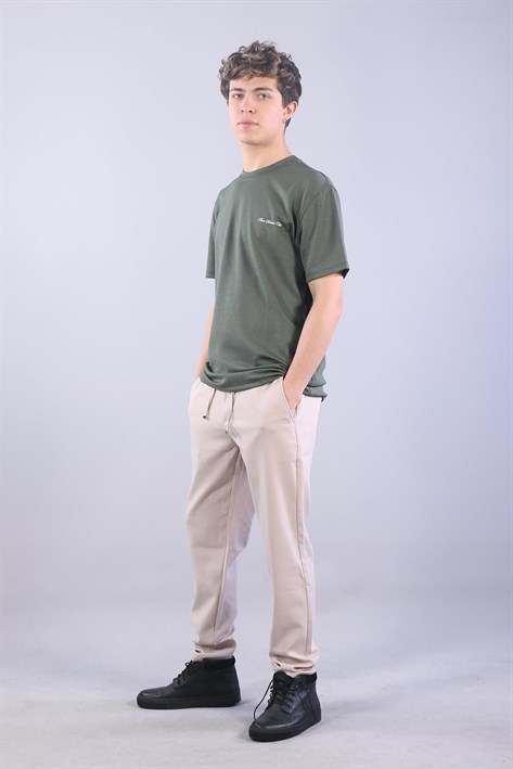 945 Diamond Beli Lastikli Jogger Pantolon