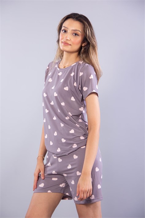 Kısa Kol Üst Şort Alt Pijama Takımı