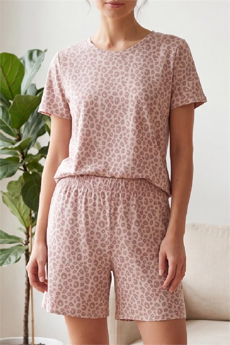 Kısa Kol Üst Şort Alt Pijama Takımı