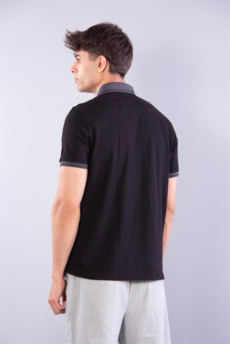 V7040 Oxford Pat Katlamalı A.Yaka T-shirt