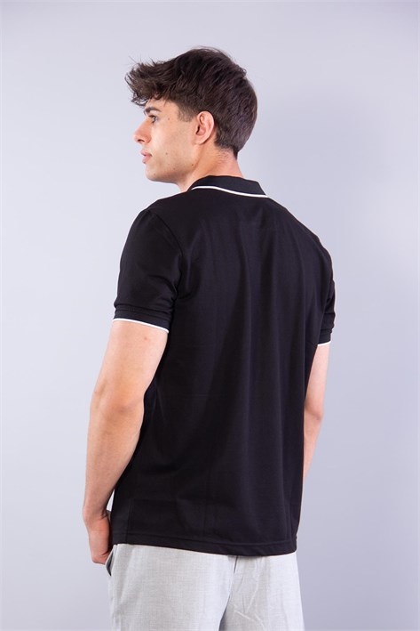 V7055 Polo Yaka Fermuarlı T-shirt