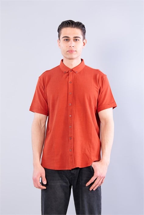 V7070 American Oxford Kısa Kol Gömlek