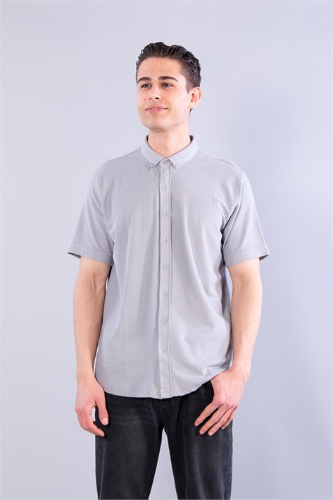 V7070 American Oxford Kısa Kol Gömlek
