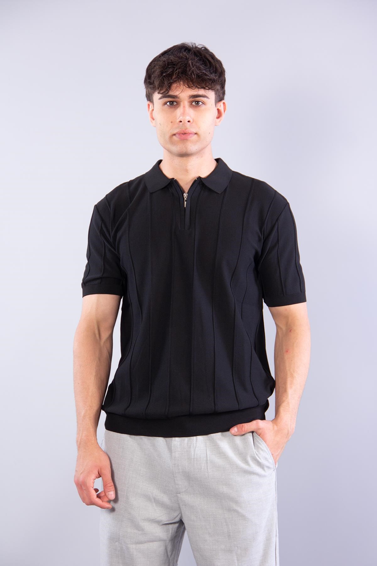 T-shirtmckanzie110 Polo Yaka Fermuarlı Kendinden Fitilli T-shirtkadınerkek