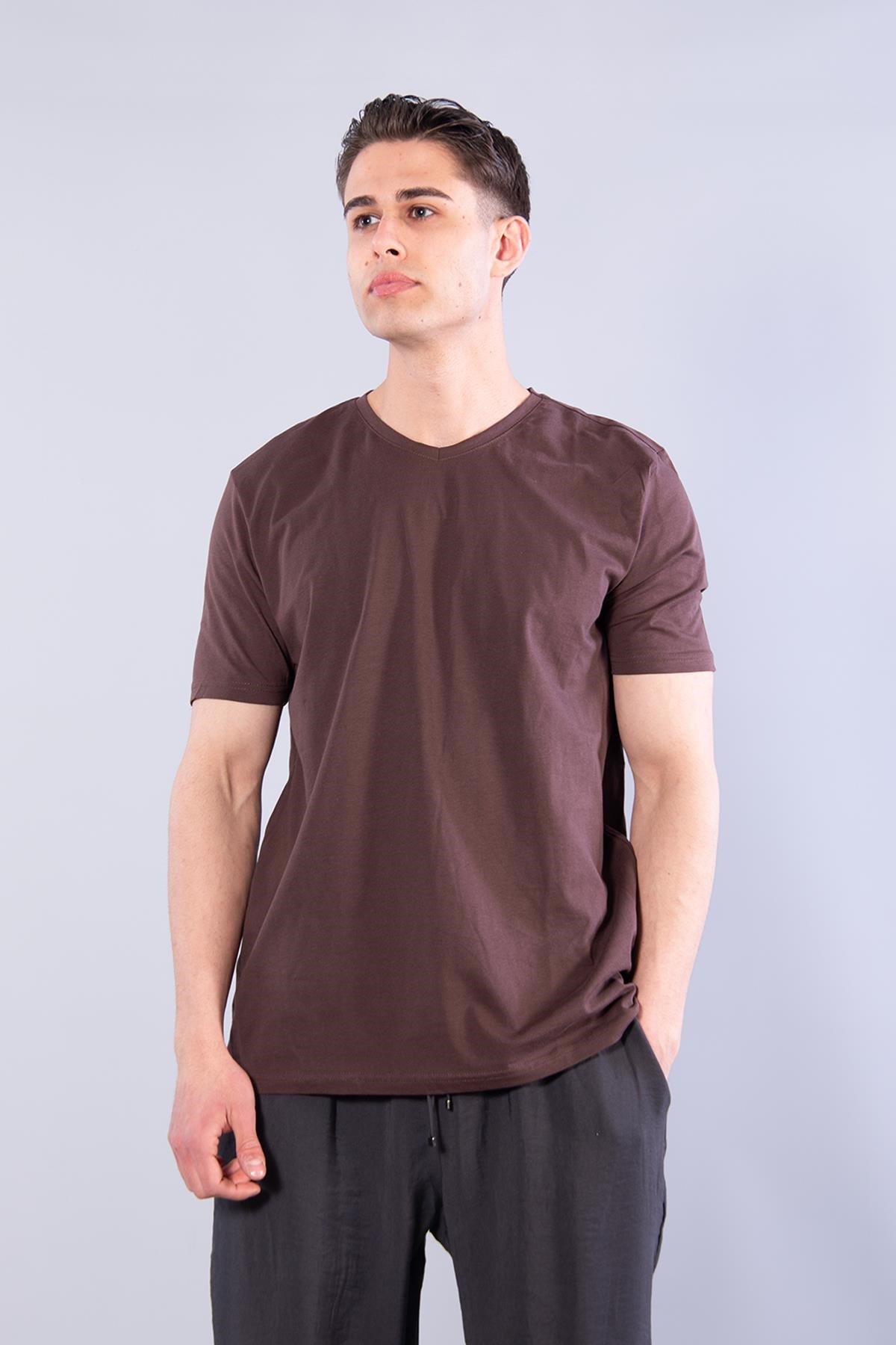 T-shirtmckanzie2021 V Yaka Basic Süprem Regular Fit T-shirtkadınerkek