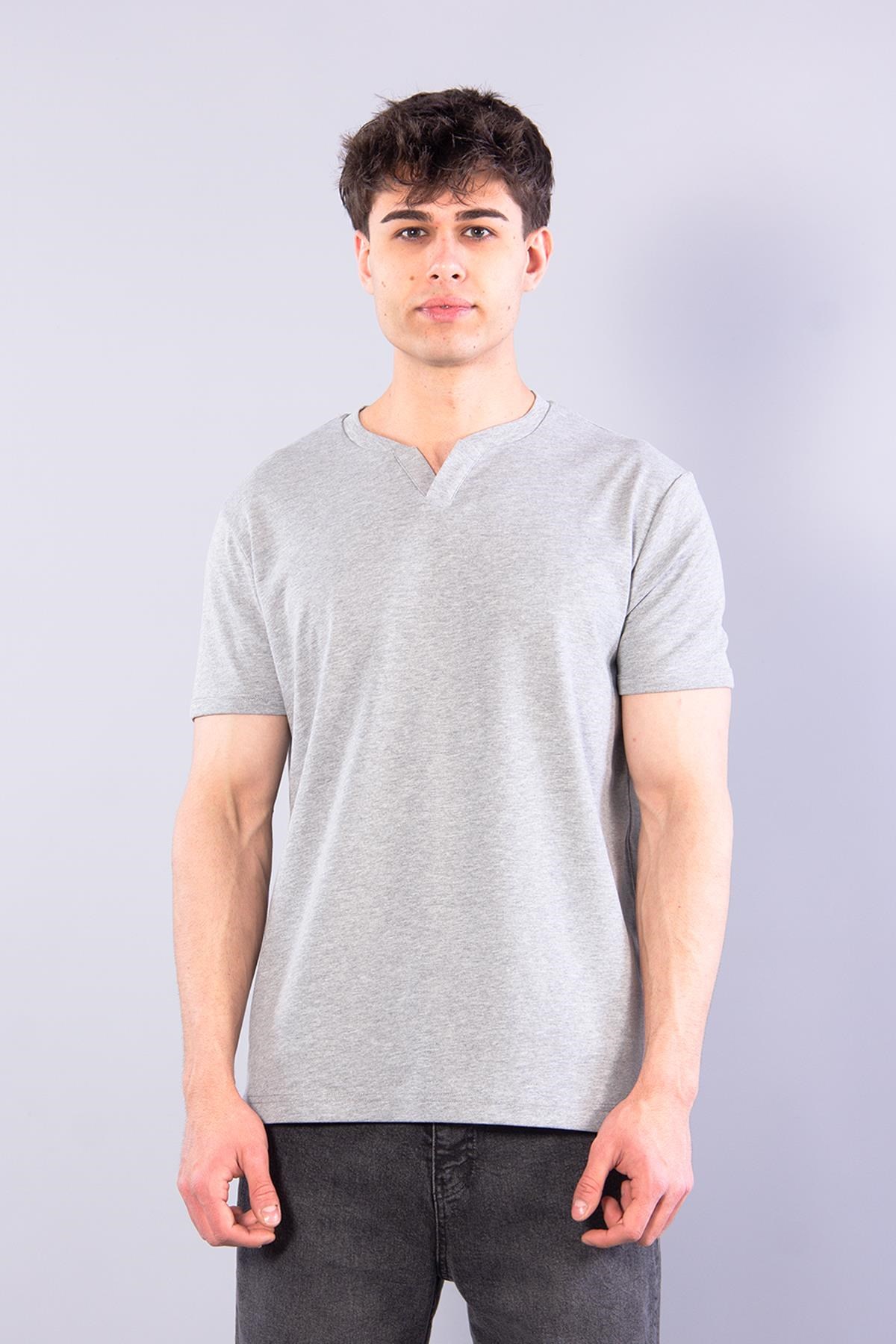 T-shirtmckanzie2122 Hakim Yaka  Modern Fit %100 Pamuk Basic T-shirtkadınerkek