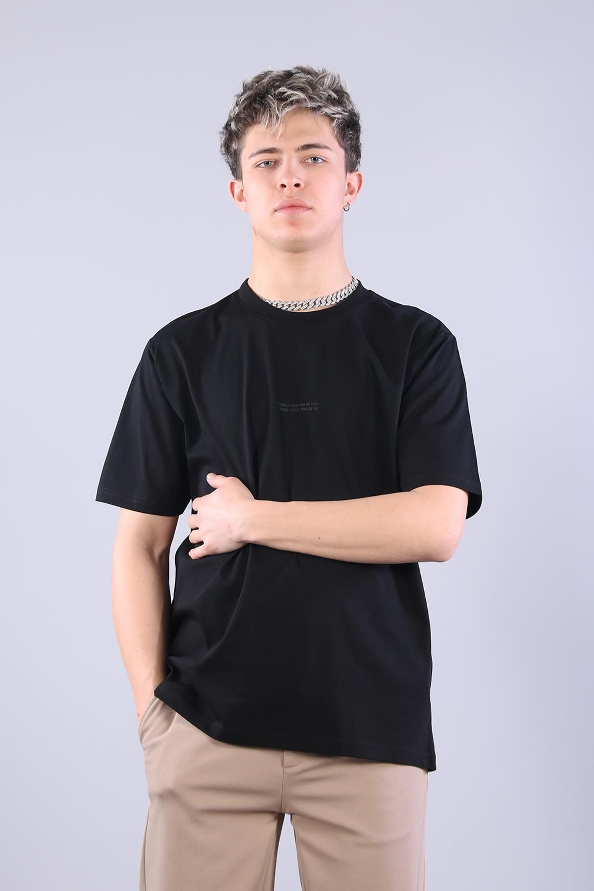 T-shirtmckanzie2271 Baskı 3 O yaka 24*1 Süprem Oversize T-shirtkadınerkek