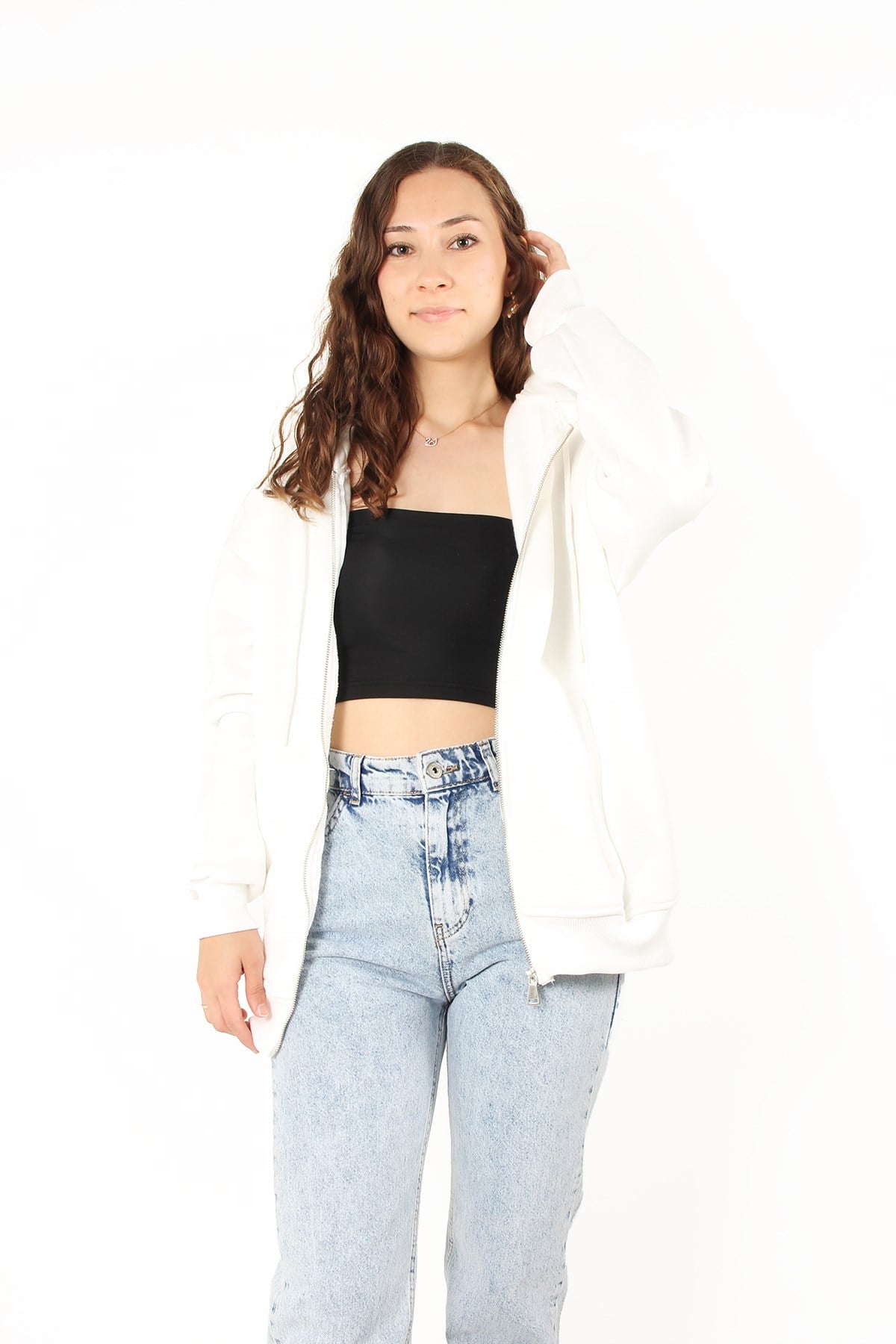 Sweatmckanzie2501 Fermuarlı Kapşonlu Sweatkadınerkek