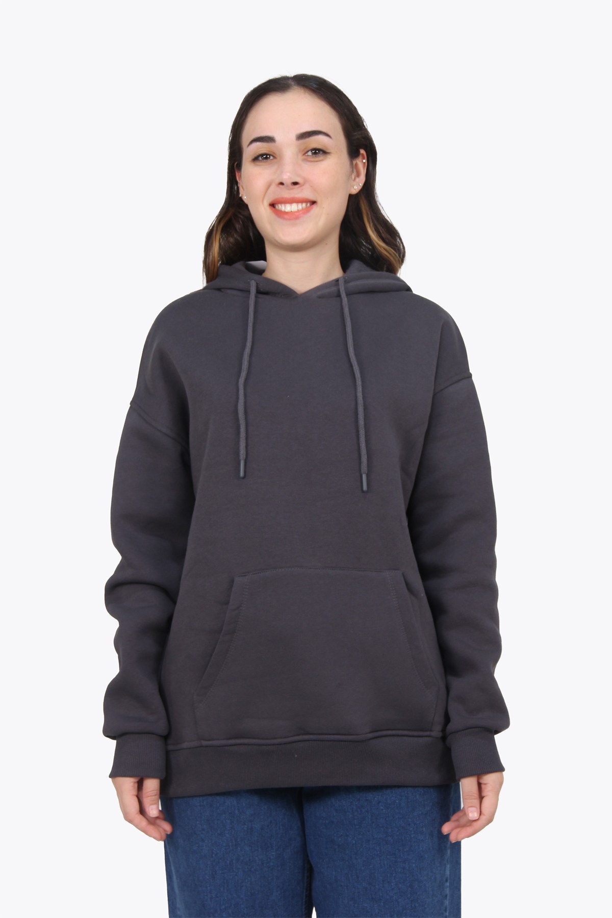 Sweatmckanzie2502 Kapşonlu Cepli Üç İplik Şardonlu Sweatkadınerkek