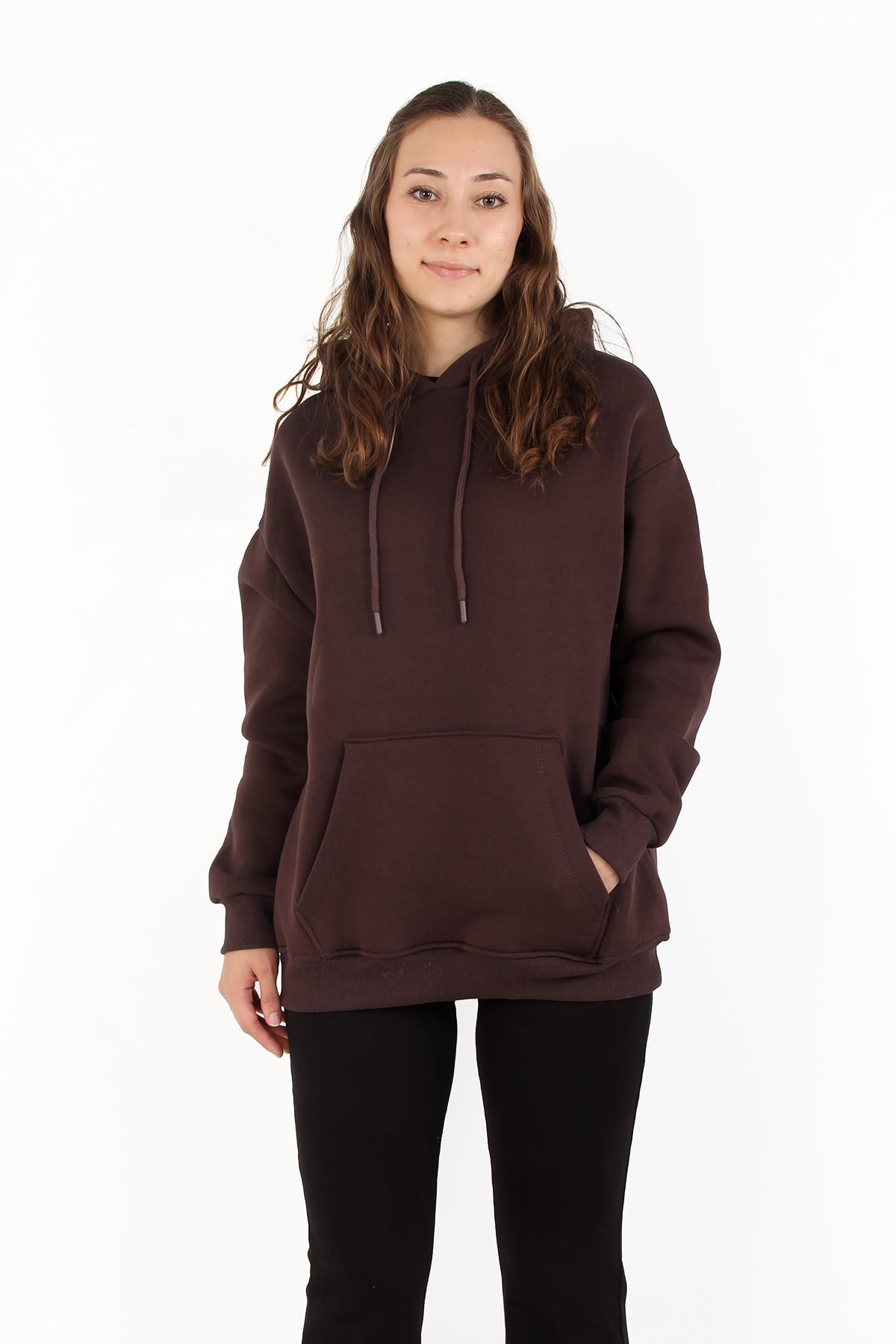 Sweatmckanzie2502 Kapşonlu Cepli Üç İplik Şardonlu Sweatkadınerkek