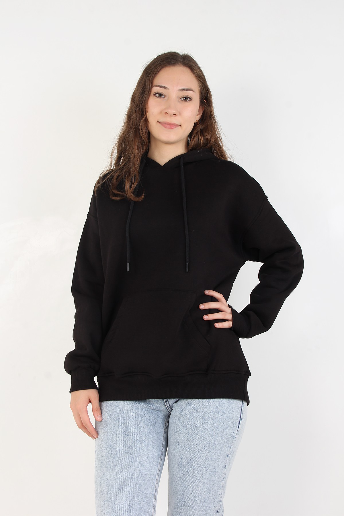 Sweatmckanzie2502 Kapşonlu Cepli Üç İplik Şardonlu Sweatkadınerkek