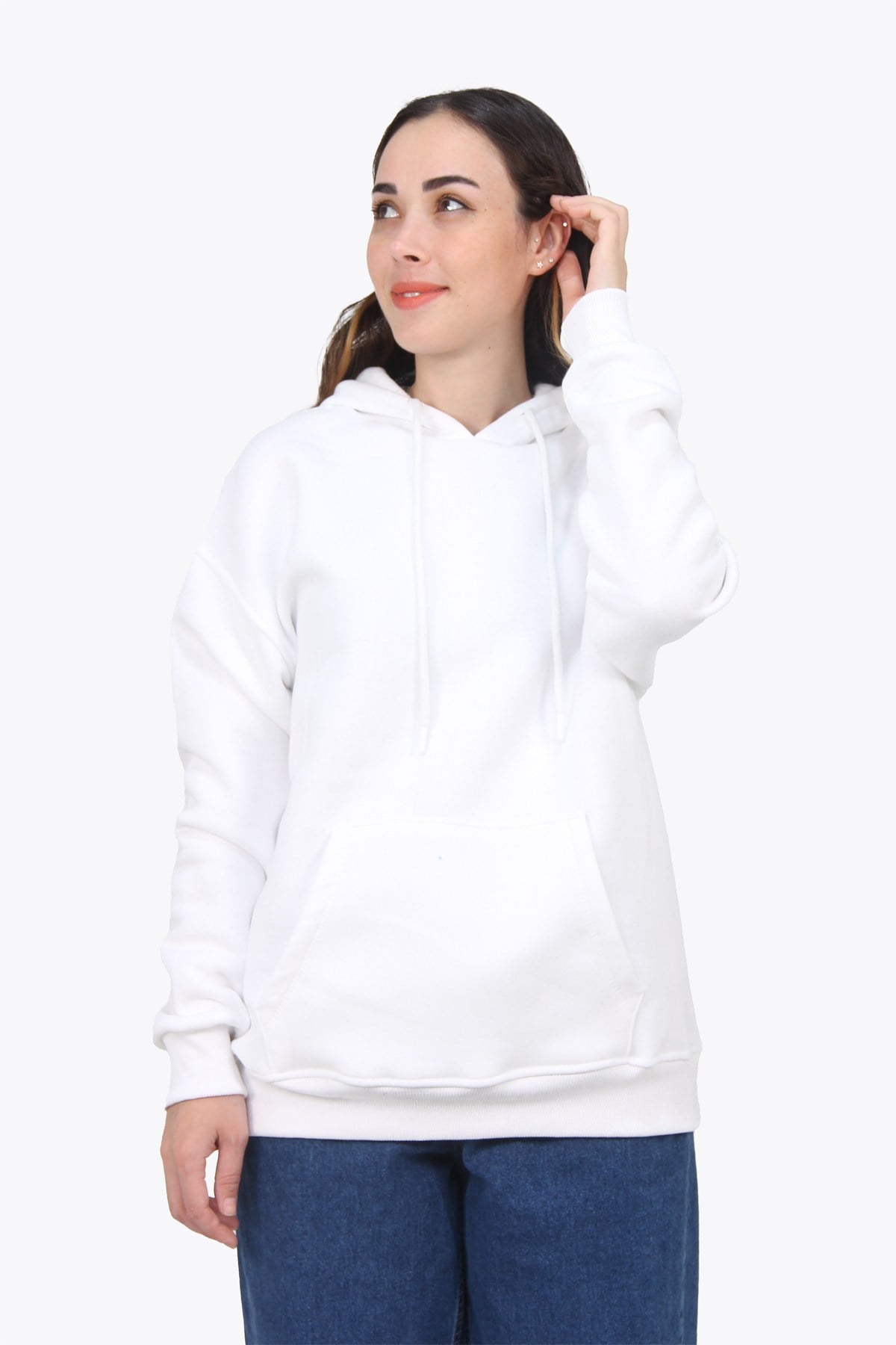 Sweatmckanzie2502 Kapşonlu Cepli Üç İplik Şardonlu Sweatkadınerkek