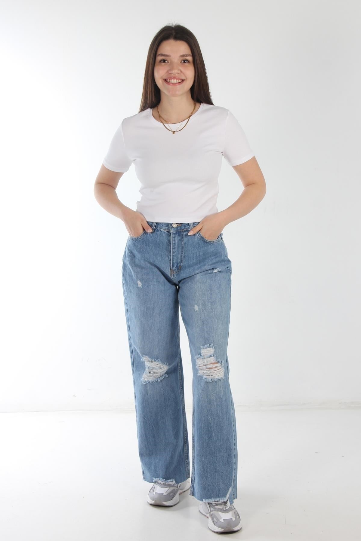 T-shirtmckanzie25511 Düz Kısa Ribana T-shirtkadınerkek