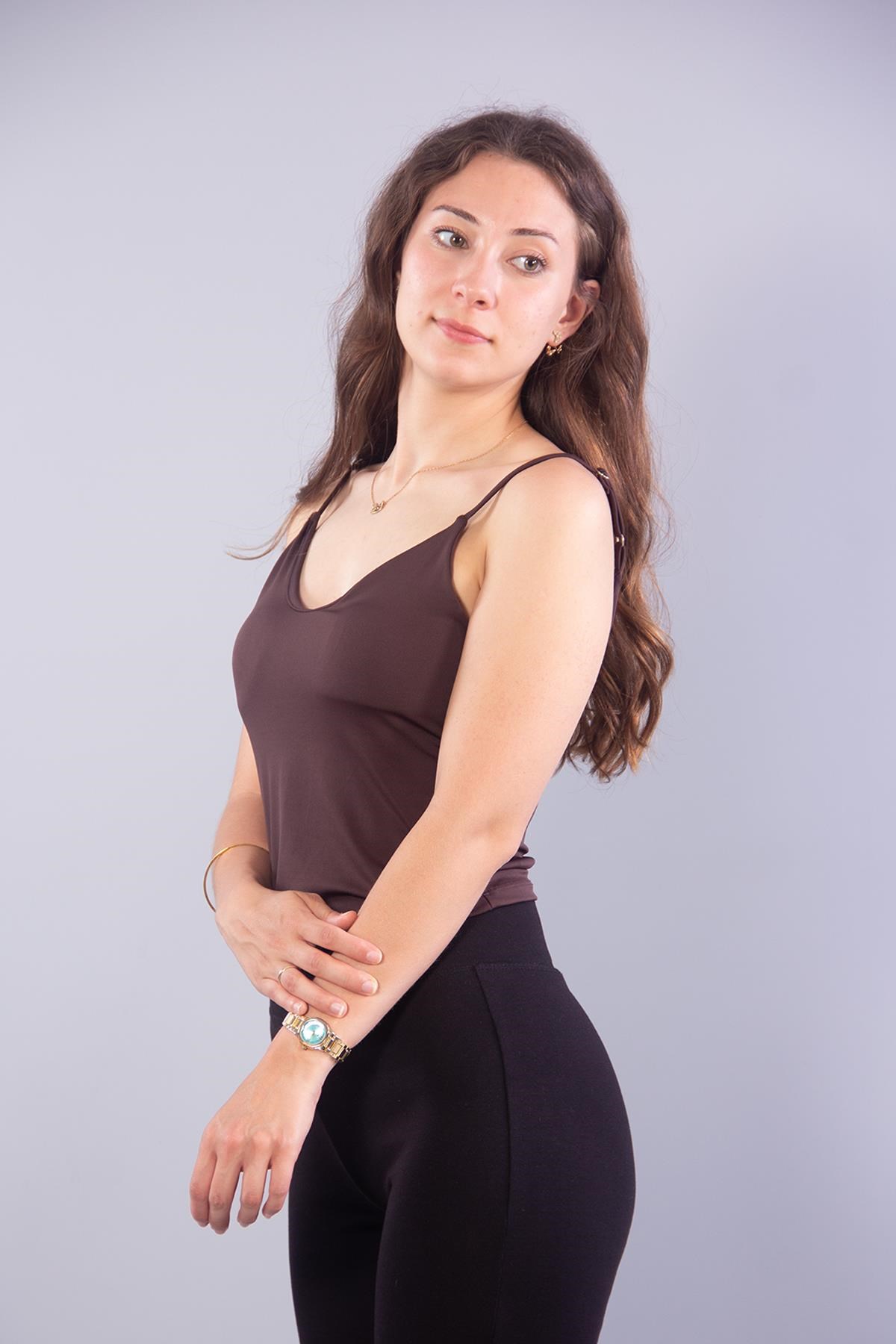 Büstiyer / Atletmckanzie26736 İnce Askılı Kaplı Bodysuitkadınerkek