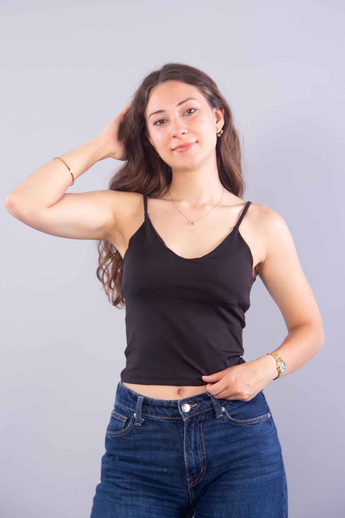 Büstiyer / Atletmckanzie26736 İnce Askılı Kaplı Bodysuitkadınerkek