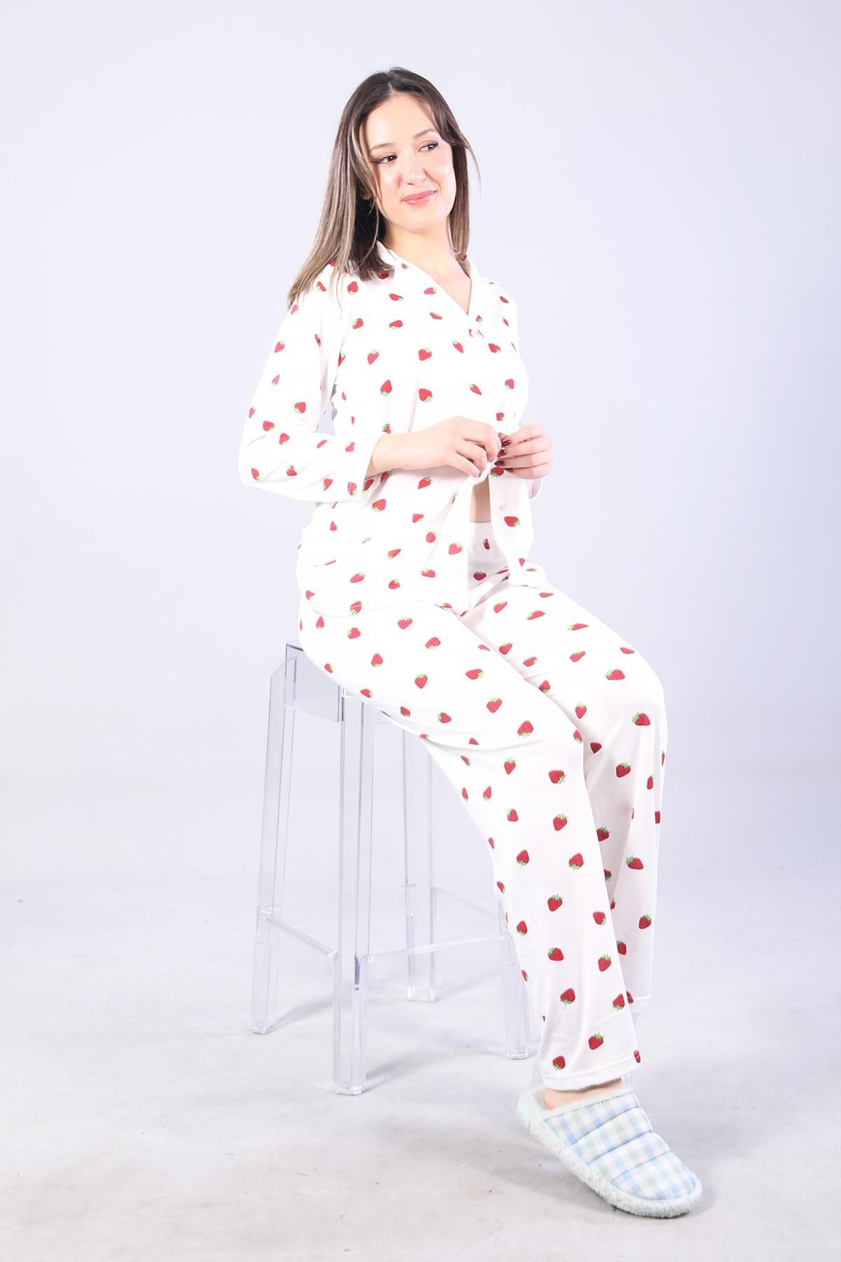 Pijama Takımımckanzie3306 Milan Soft Gömlek Yaka Uzun Kol Uzun Alt Pijama Takımıkadınerkek