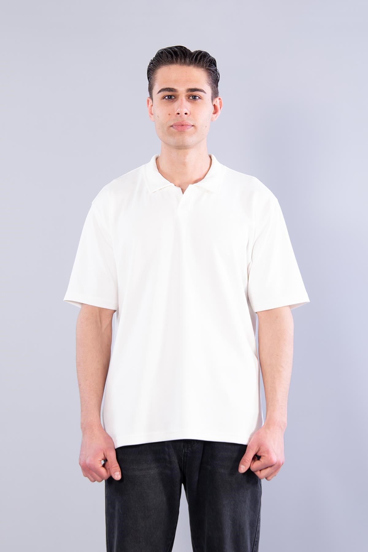 T-shirtmckanzie4029 Yakalı Düğmesiz Modal T-shirtkadınerkek