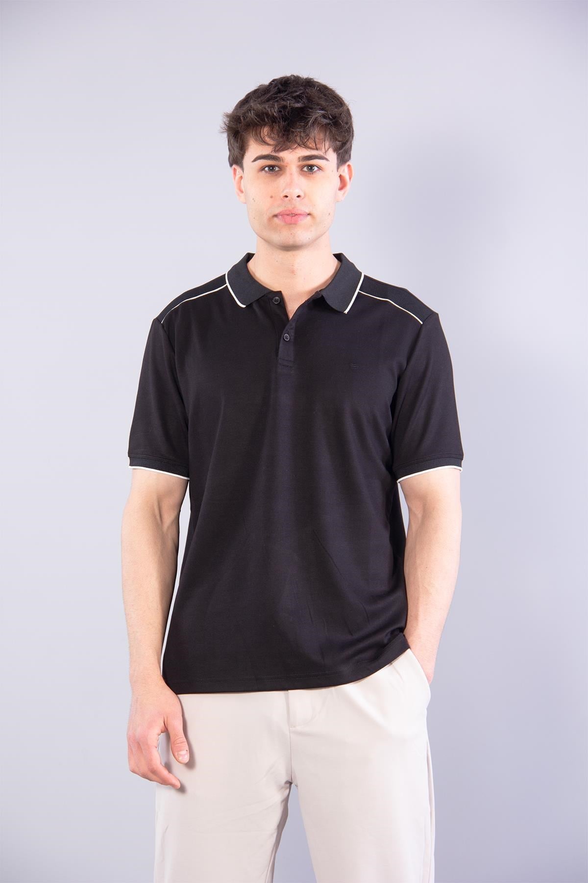 T-shirtmckanzie4626 Modal Omuz Parçalı Yakalı T-shirtkadınerkek