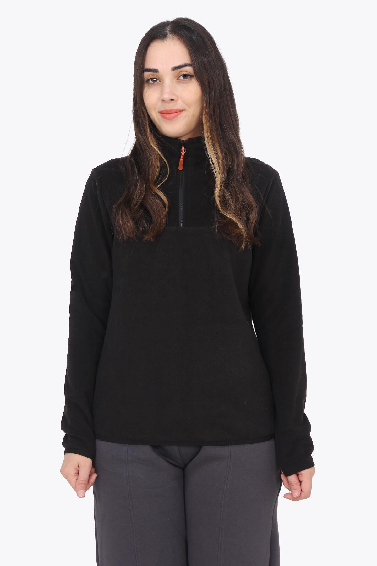 Sweatmckanzie7000 Dik Yaka Yarım Fermuarlı Polar Sweatkadınerkek
