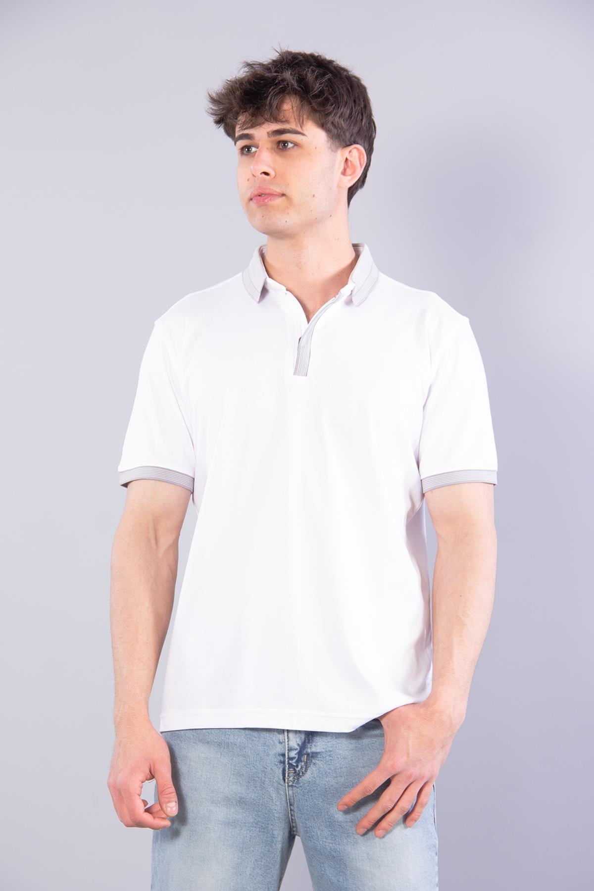 T-shirtmckanzie7085 Kagi Fermuarlı Bantlı A. Yaka T-shirtkadınerkek