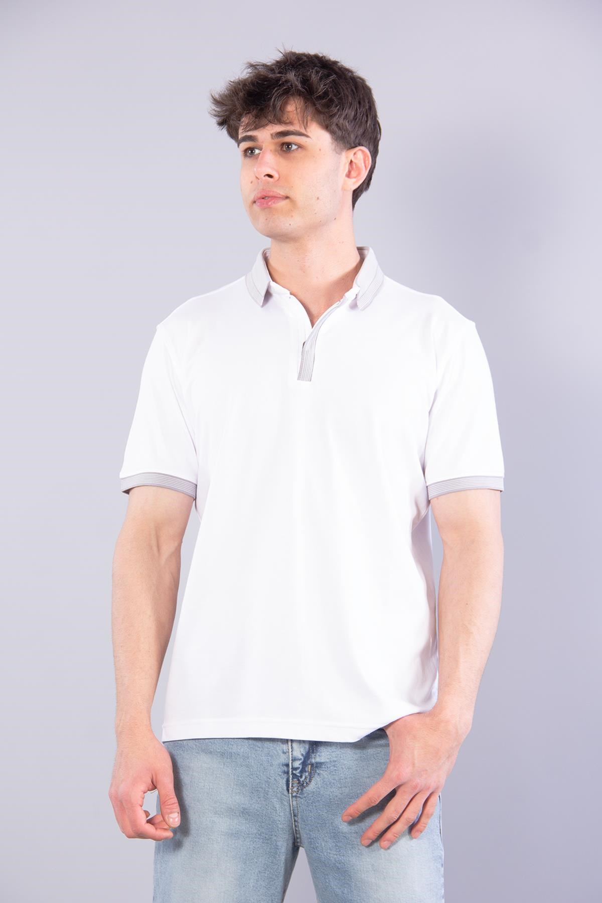 T-shirtmckanzie7085 Kagi Fermuarlı Bantlı A. Yaka T-shirtkadınerkek