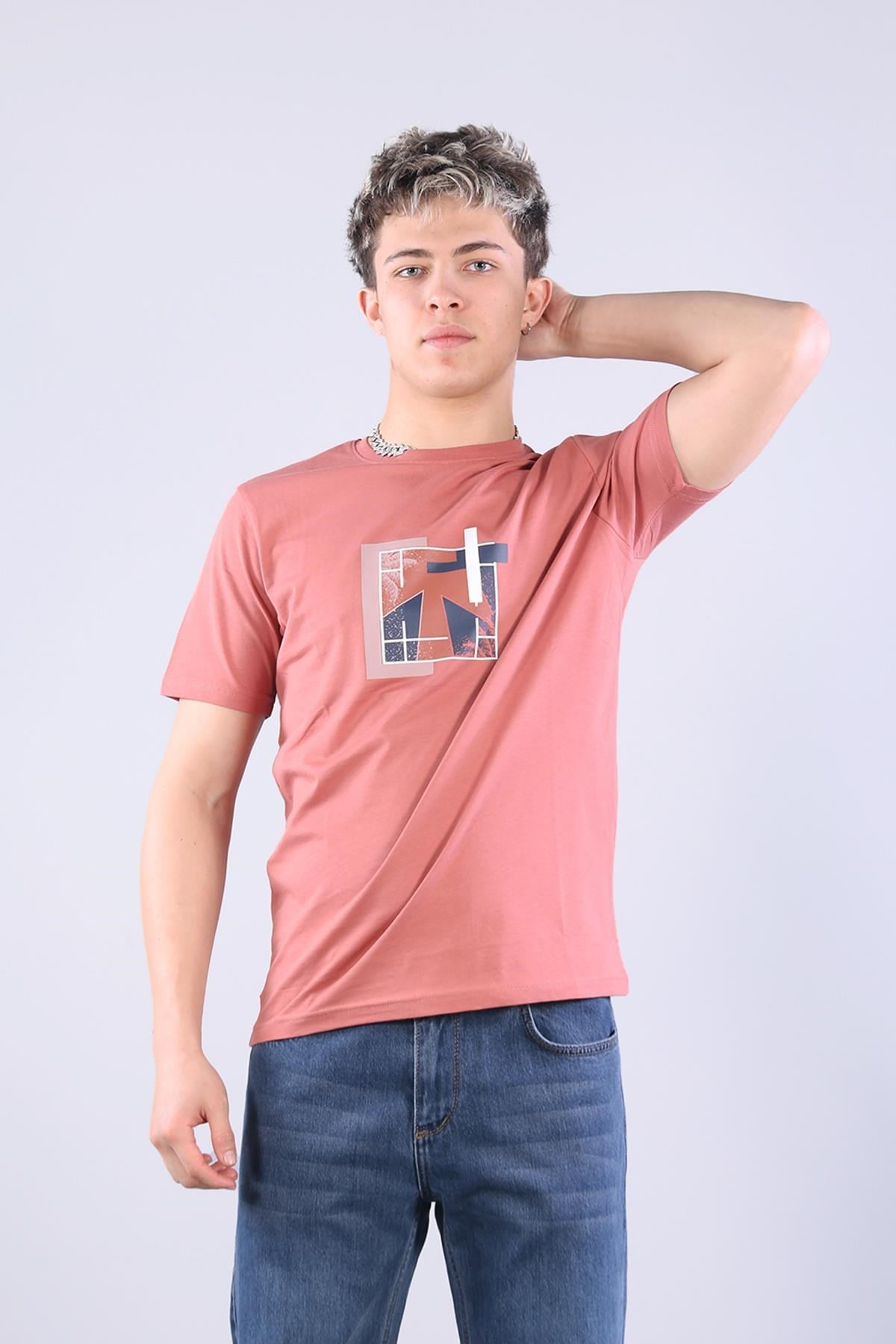 T-shirtmckanzie7401 Süprem Şekil Baskılı Bisiklet Yaka T-shirtkadınerkek