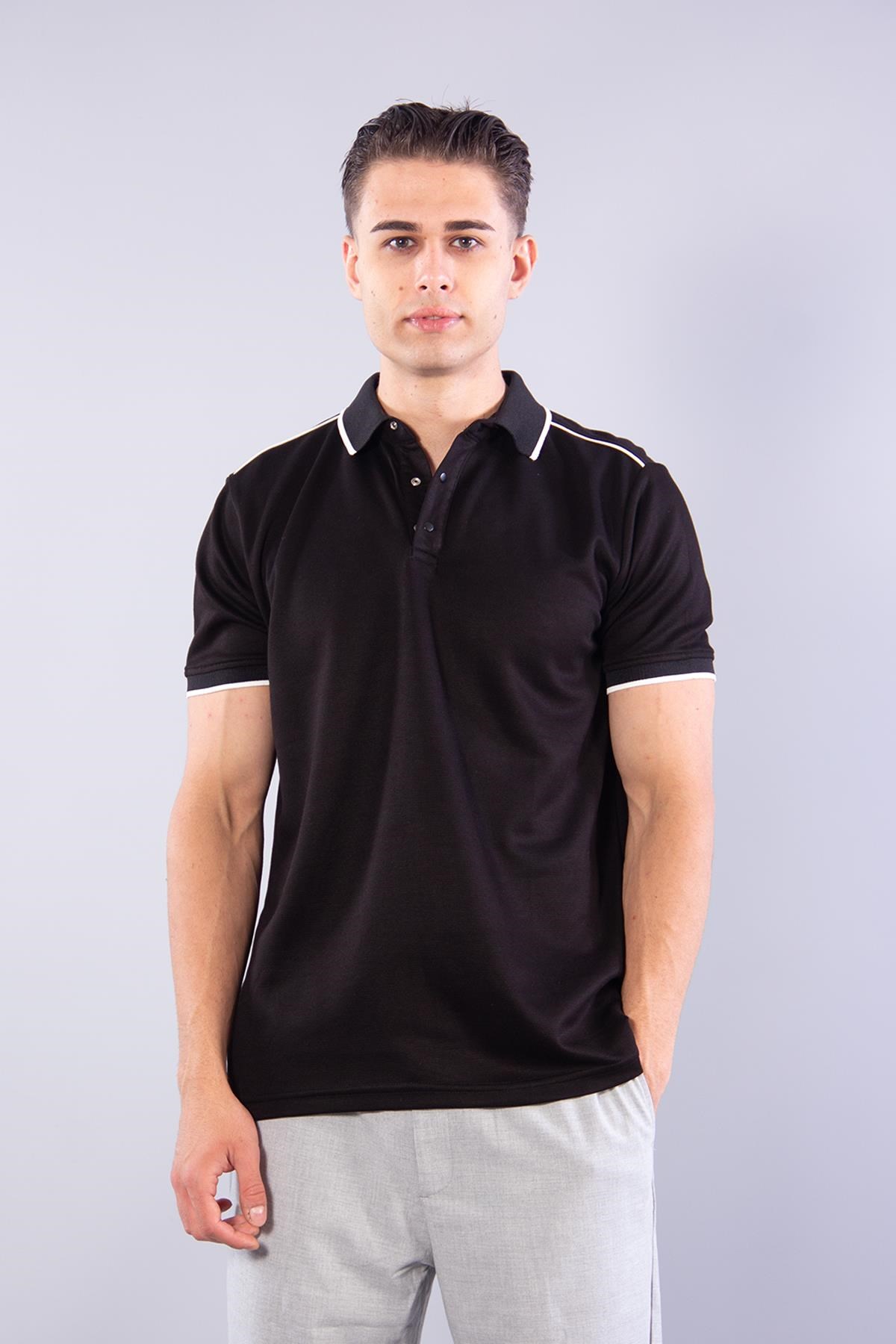 T-shirtmckanzie8328 Pike Modal Ayaklı Yaka Omuz Şeritli T-shirtkadınerkek