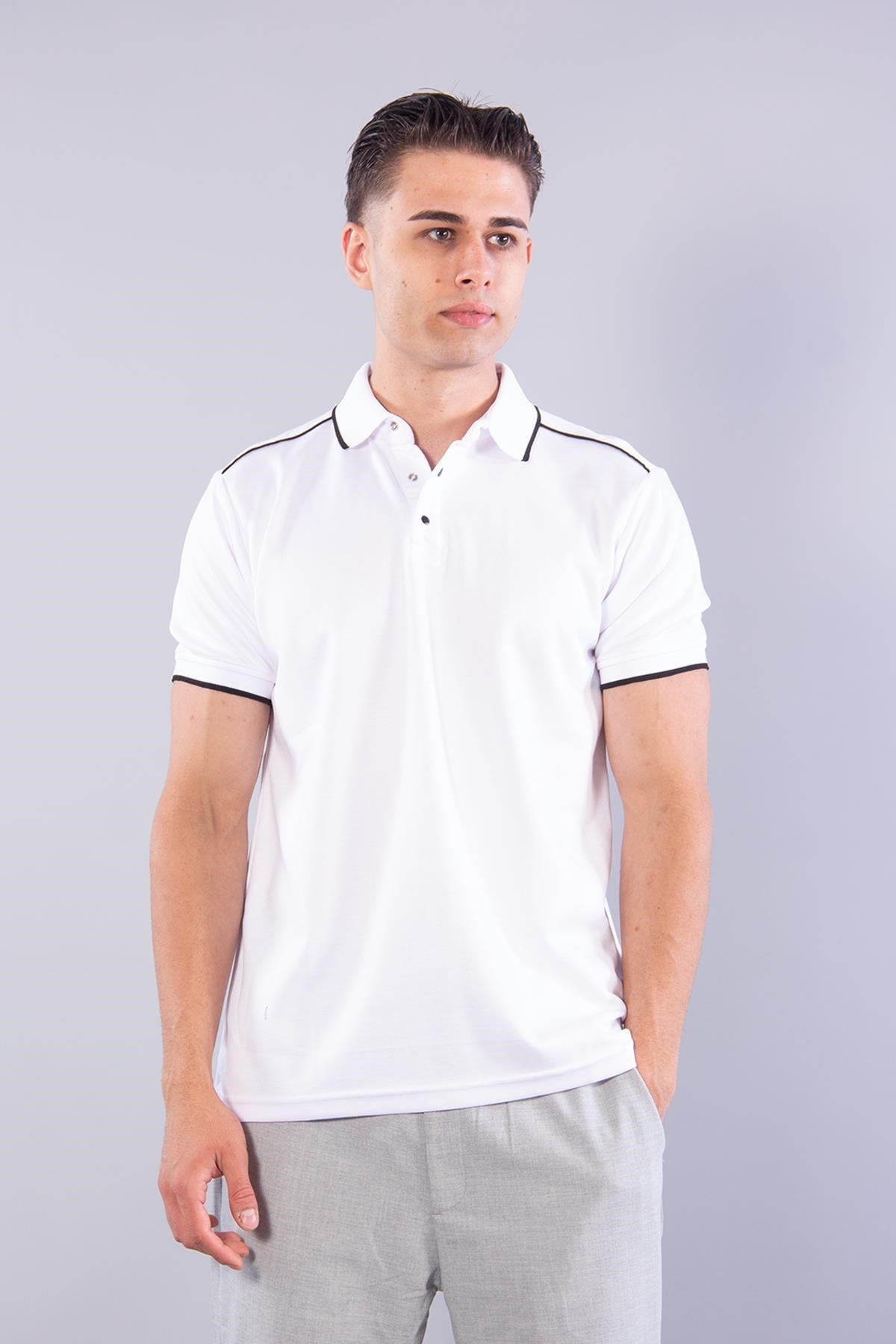 T-shirtmckanzie8328 Pike Modal Ayaklı Yaka Omuz Şeritli T-shirtkadınerkek