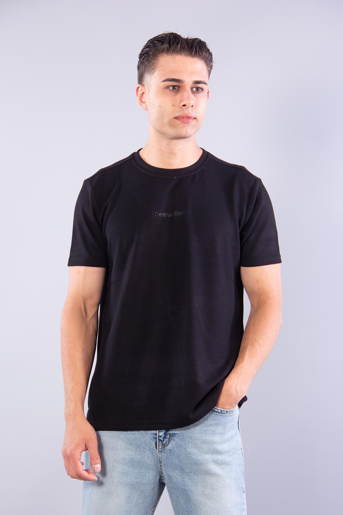 T-shirtmckanzie8337 Sıfır Yaka Fitilli Modal T-shirtkadınerkek