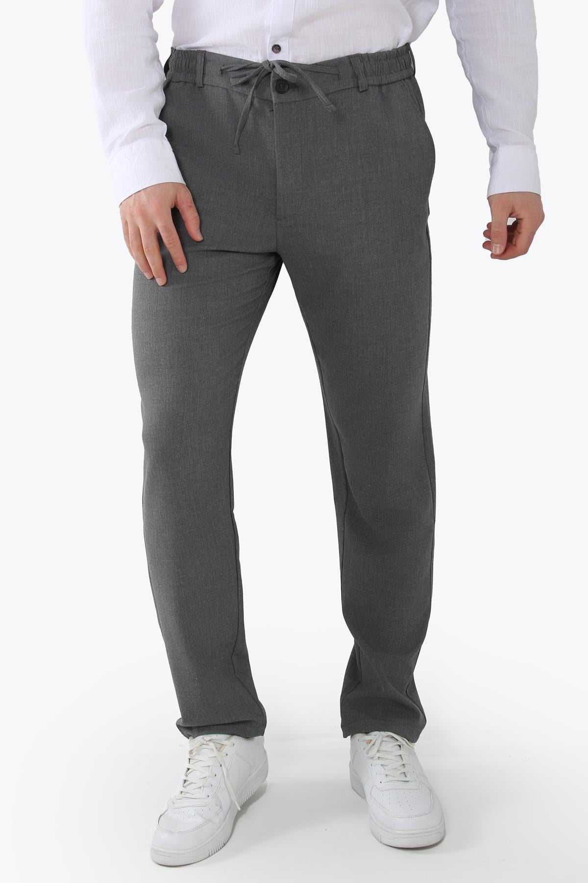 Pantolonmckanzie888 Yancep Beli İpli Lastikli Kumaş Jogger Pantolonkadınerkek